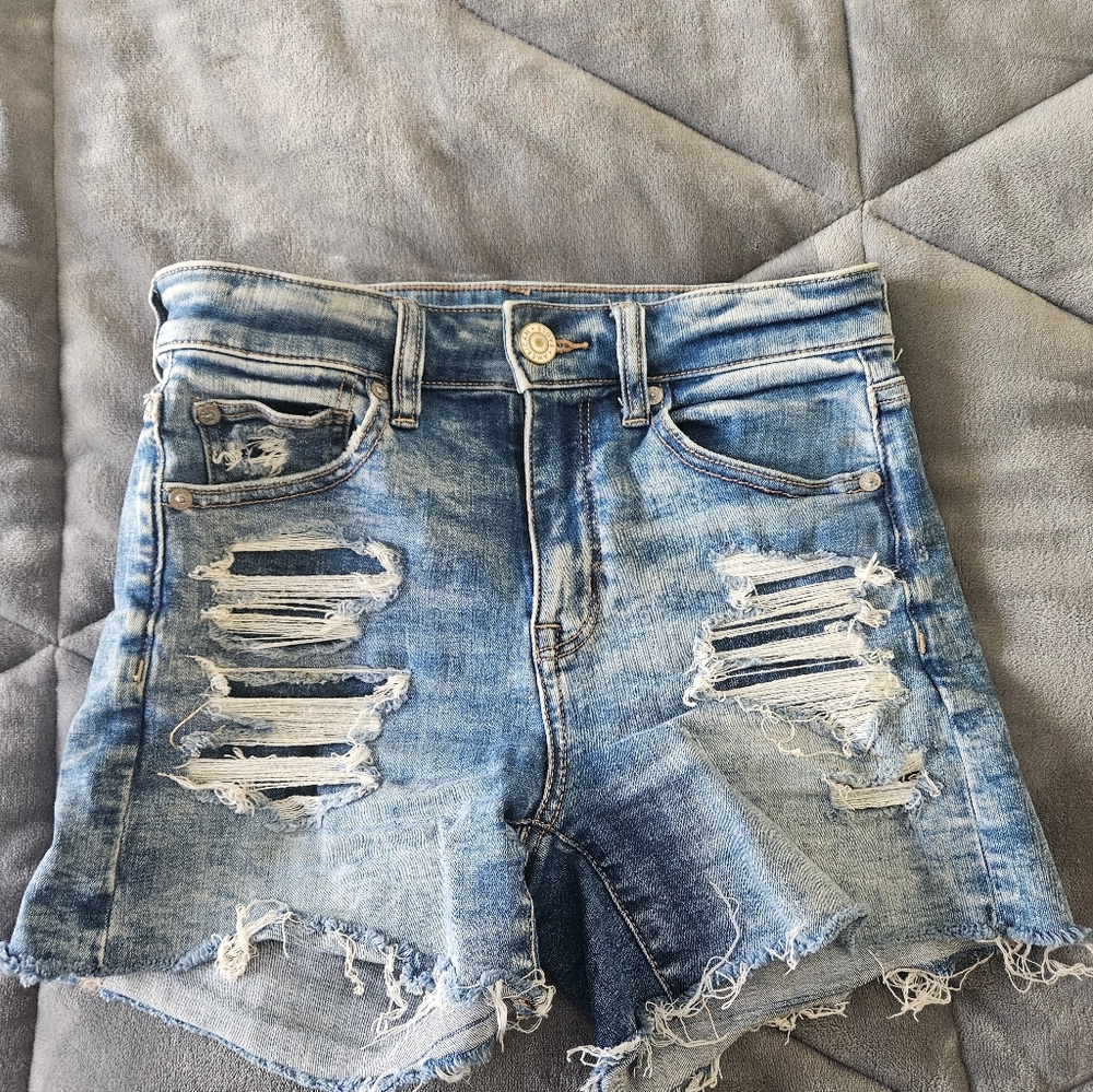 American Eagle high-rise shortie Jean shorts
